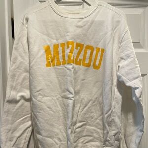 University of Missouri-Columbia “Mizzou” white crewneck